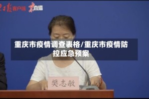 重庆市疫情调查表格/重庆市疫情防控应急预案