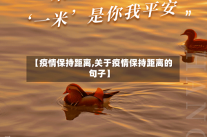 【疫情保持距离,关于疫情保持距离的句子】