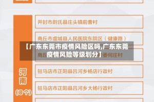 【广东东莞市疫情风险区吗,广东东莞疫情风险等级划分】