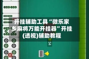 开挂辅助工具“微乐家乡麻将万能开挂器”开挂(透视)辅助教程