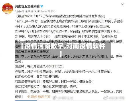 【疫情河南数字,河南疫情软件】-第1张图片