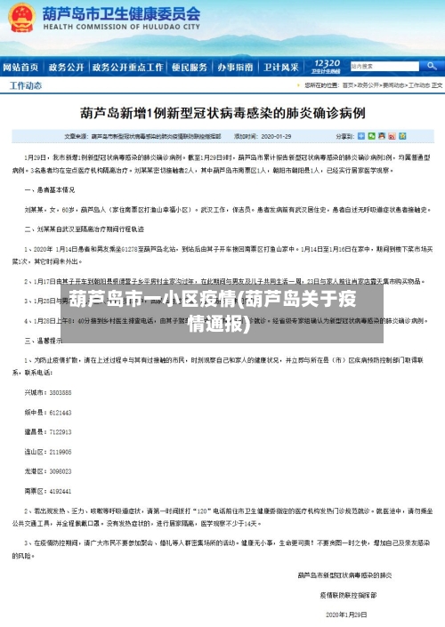 葫芦岛市一小区疫情(葫芦岛关于疫情通报)-第2张图片