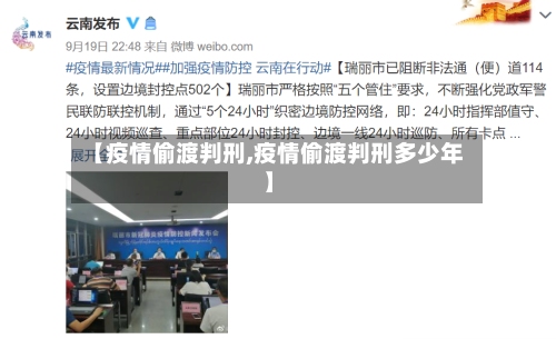 【疫情偷渡判刑,疫情偷渡判刑多少年】-第2张图片