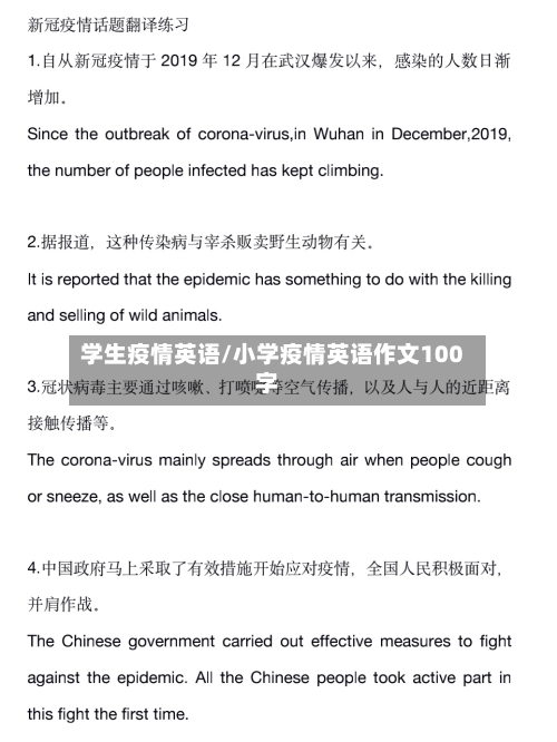 学生疫情英语/小学疫情英语作文100字-第2张图片