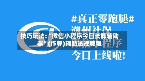 技巧玩法:“微信小程序今日长牌辅助器”(作弊)辅助透视教程-第3张图片