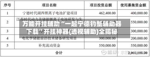 万能开挂辅助“一起宁德钓蟹辅助器下载”开挂神器{透视辅助}全揭秘-第3张图片
