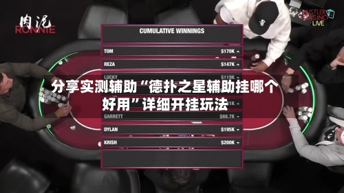 分享实测辅助“德扑之星辅助挂哪个好用”详细开挂玩法-第1张图片