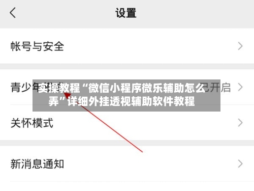 实操教程“微信小程序微乐辅助怎么弄”详细外挂透视辅助软件教程-第2张图片