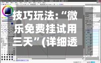 技巧玩法:“微乐免费挂试用三天”(详细透视教程)-第3张图片