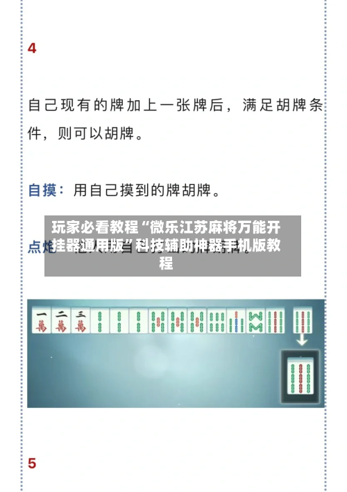 玩家必看教程“微乐江苏麻将万能开挂器通用版”科技辅助神器手机版教程-第2张图片