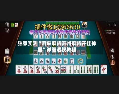 独家实测“闲来麻将贵州麻将开挂神器”详细透视教程-第2张图片