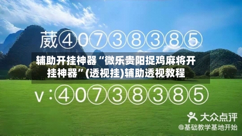 辅助开挂神器“微乐贵阳捉鸡麻将开挂神器	”(透视挂)辅助透视教程-第1张图片
