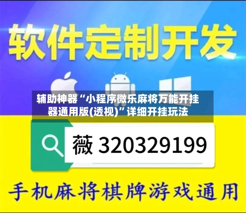 辅助神器“小程序微乐麻将万能开挂器通用版(透视)”详细开挂玩法-第2张图片