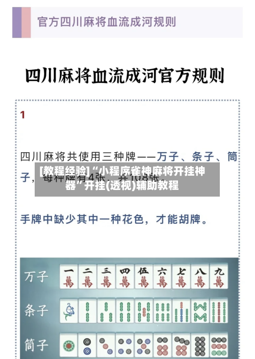 [教程经验]“小程序雀神麻将开挂神器”开挂(透视)辅助教程-第3张图片