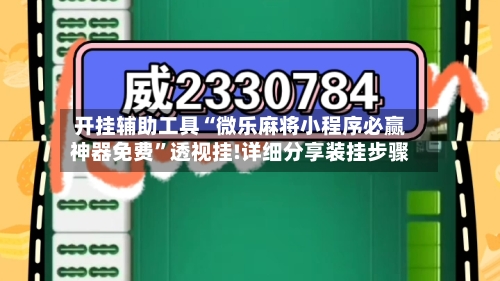 开挂辅助工具“微乐麻将小程序必赢神器免费”透视挂!详细分享装挂步骤-第3张图片